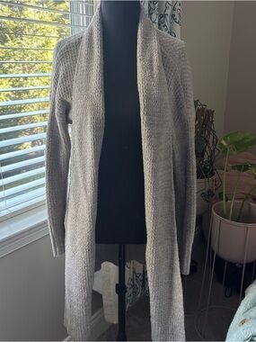 Barefoot Dreams Open-Front Long Cardigan - Taupe